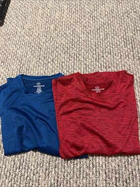 Kids' Red Long Sleeve Performance Tee by Real Essentials